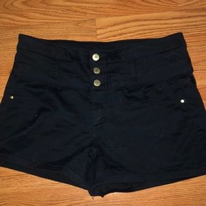 Black Jean Shorts